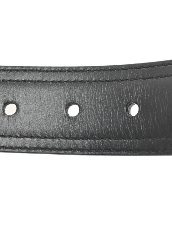 GUCCI Logo Belt 80/32 35mm Leather Black GHW Italy 68KC925 main image 8